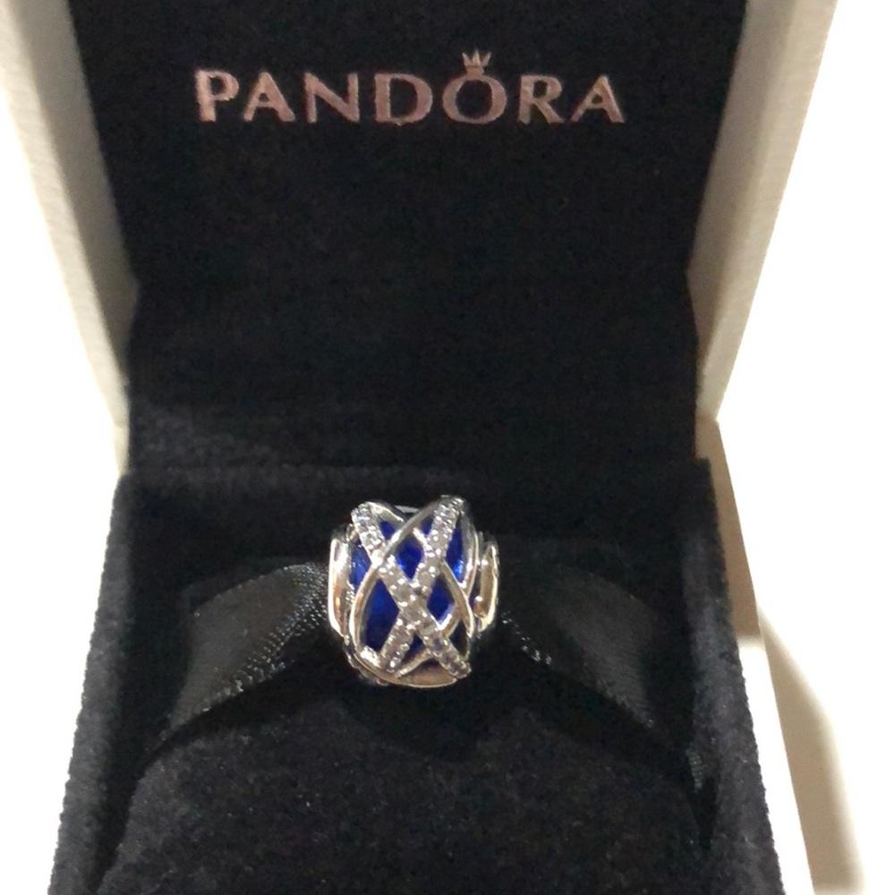 Authentic pandora Galaxy Charm Blue Royal